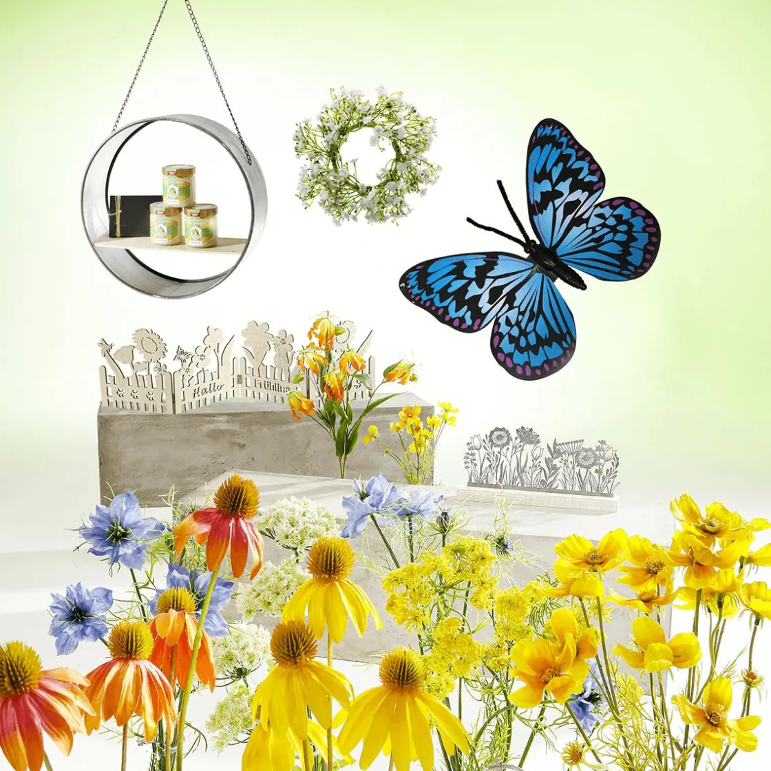 DecoWoerner Decoración De Animales|Decoración De Primavera>2 Mariposas Deco 50 Cm