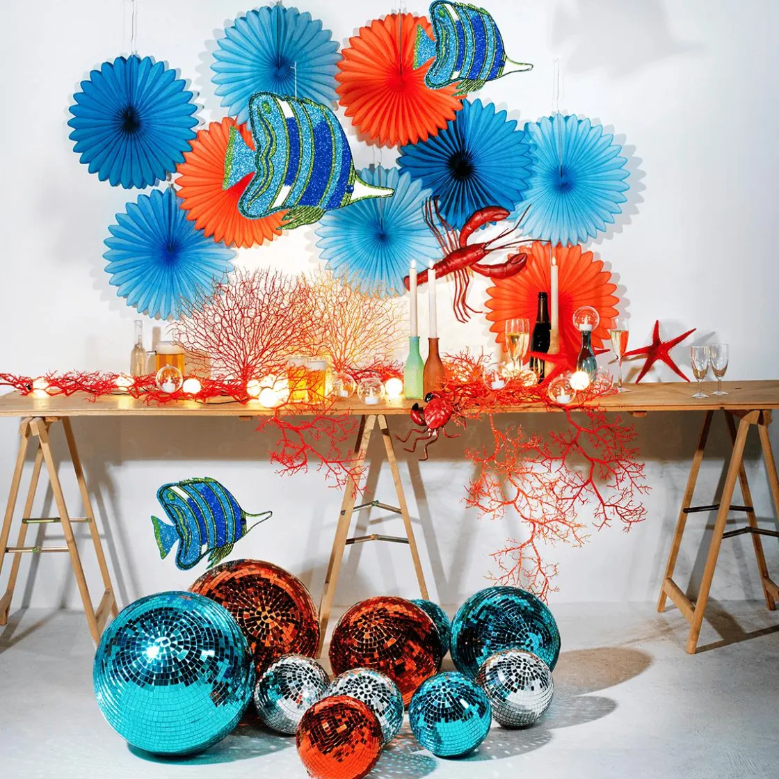 DecoWoerner Decoración Temática>Abanicos Decorativos Claro Ø 44 Cm