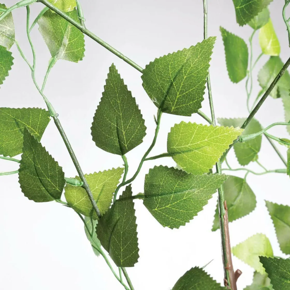 DecoWoerner Decoración De Primavera|Árboles Artificiales>Abedul Artificial Con Placa De Soporte, 200 Cm