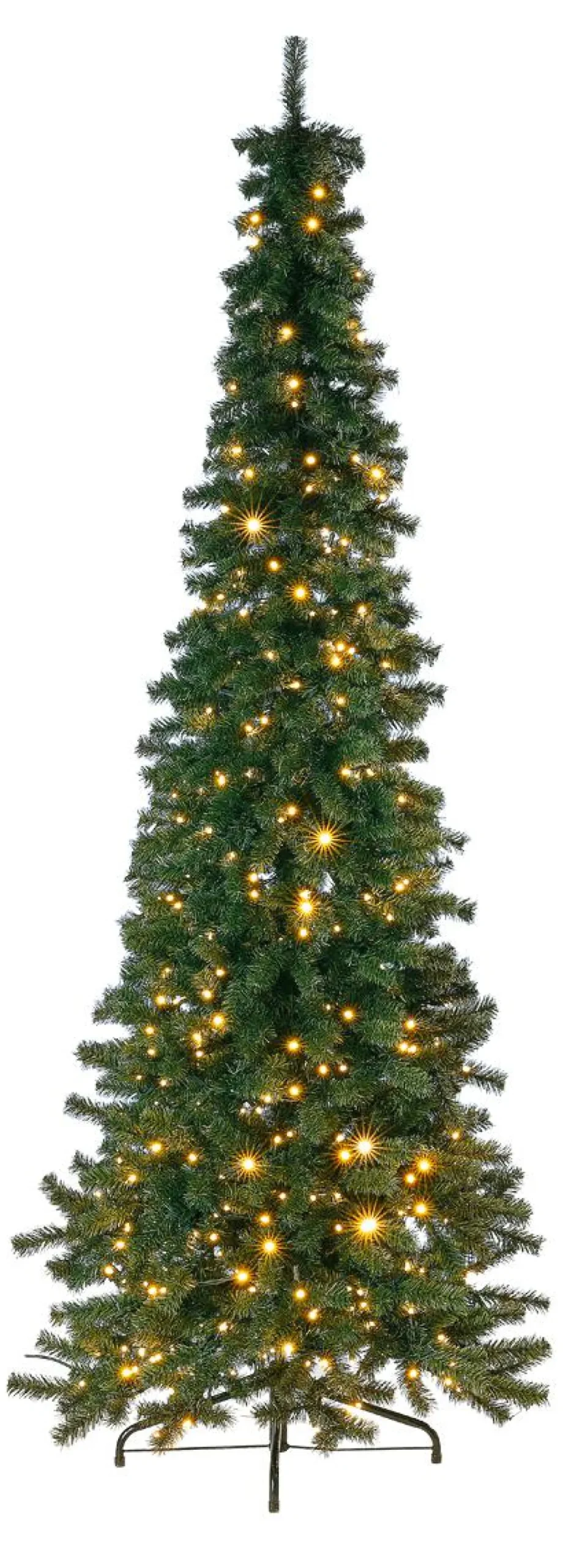 DecoWoerner Árboles De Navidad Artificiales>Abeto Artificial Esbelto Con LED 240 Cm