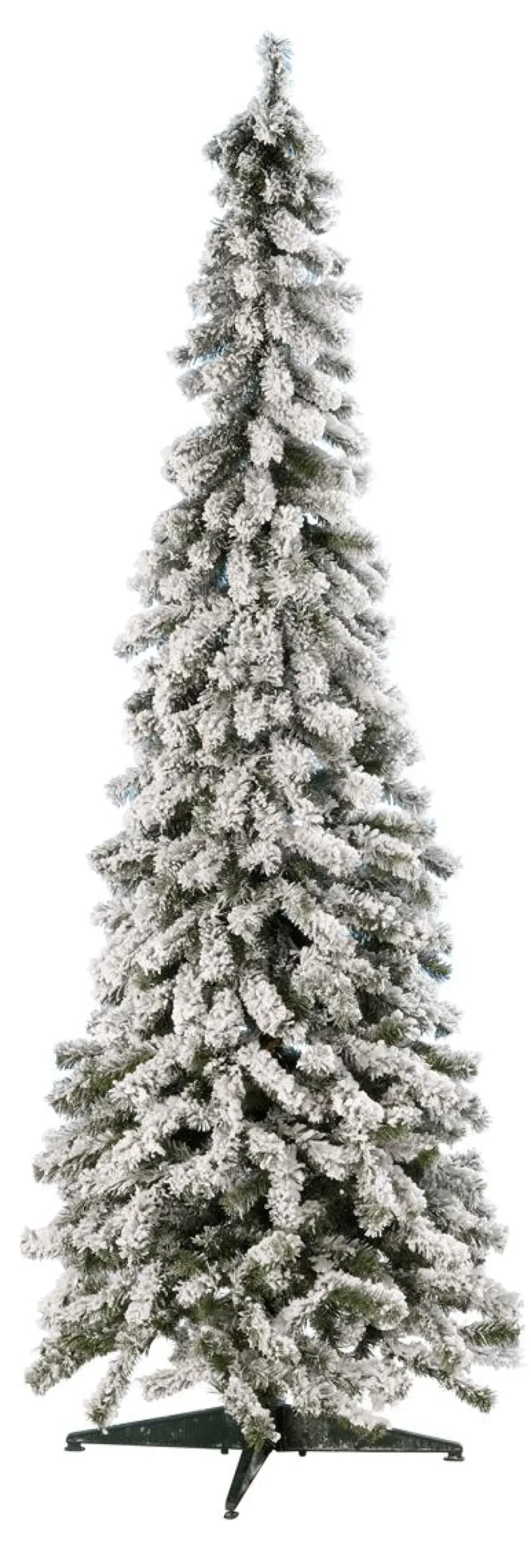DecoWoerner Árboles De Navidad Artificiales>Abeto Artificial, Estrecho, Cubierto De Nieve 150 Cm