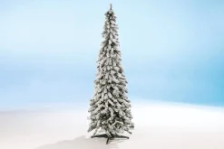 DecoWoerner Decoración De Invierno|Árboles De Navidad Artificiales>Abeto Artificial, Estrecho, Cubierto De Nieve 240 Cm