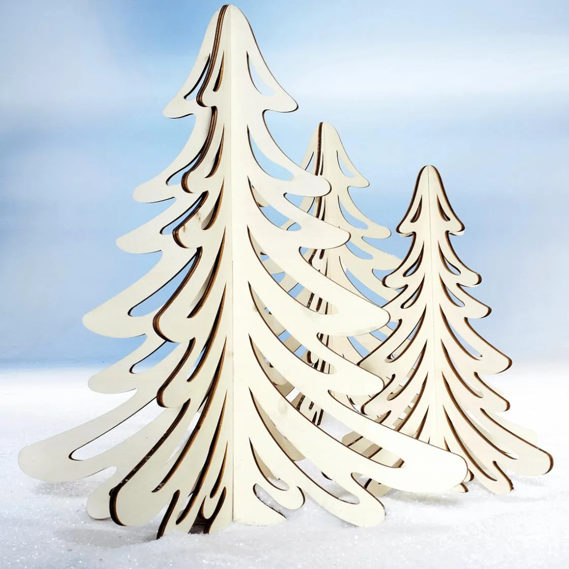 DecoWoerner Figuras De Navidad>Abeto De Madera, 83 Cm De Altura