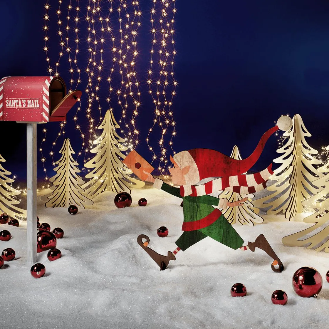 DecoWoerner Figuras De Navidad>Abeto De Madera, 83 Cm De Altura