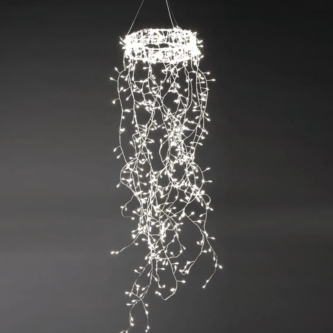 DecoWoerner Luces De Navidad>Anillo De Luces De Alambre "Fuegos Artificiales", Longitud 60 Cm, Ø 20 Cm