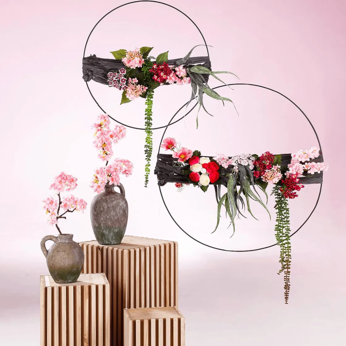 DecoWoerner Ayudas Y Herramientas De Decoración|Decoración De Otoño>Anillo Decorativo De Metal, Ø 80 Cm