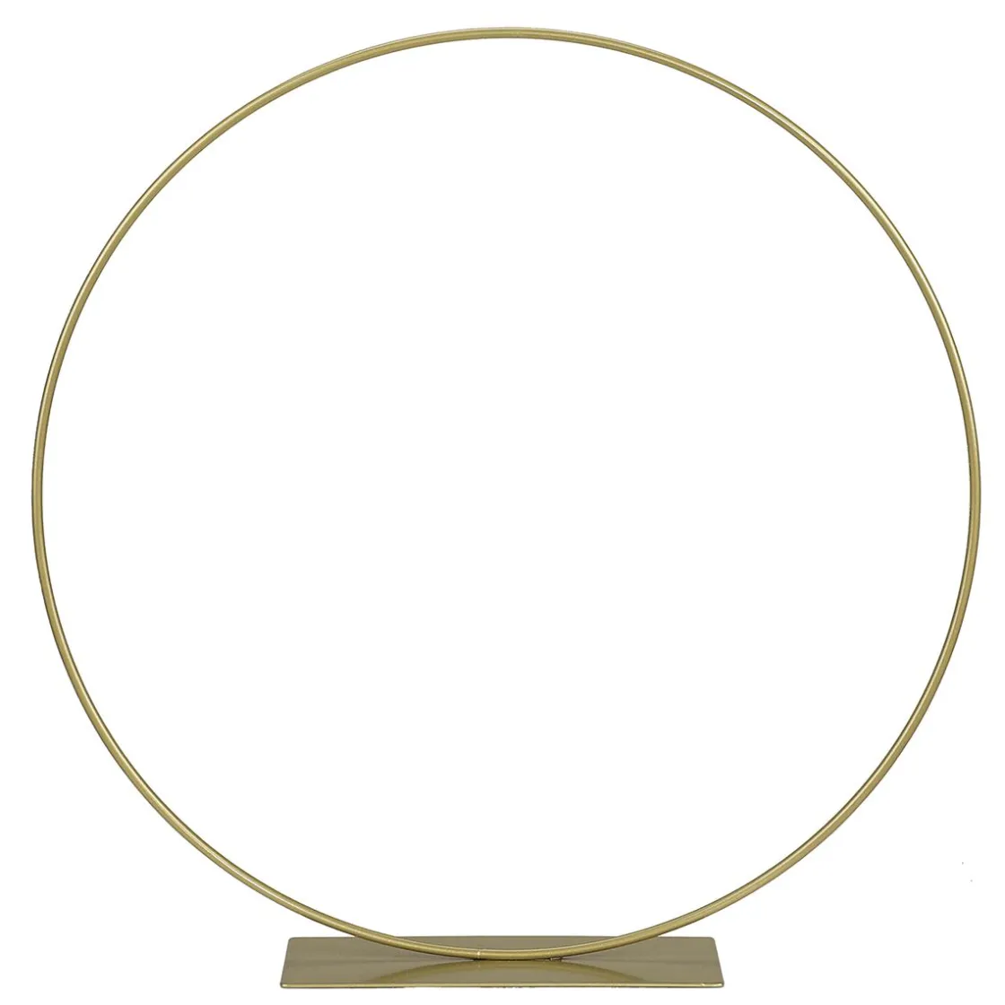 DecoWoerner Ayudas Y Herramientas De Decoración|Macetas Y Artículos De Decoración>Anillo Decorativo De Metal Con Soporte, Dorado 30 Cm Ø