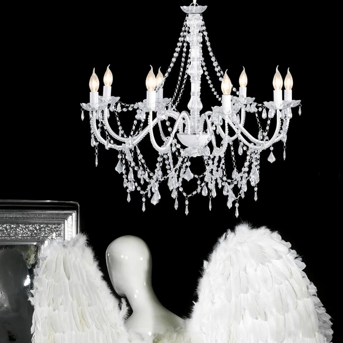 DecoWoerner Luz Decorativa|Decoración Temática>Araña Acrílica Decorativa De 80 Cm