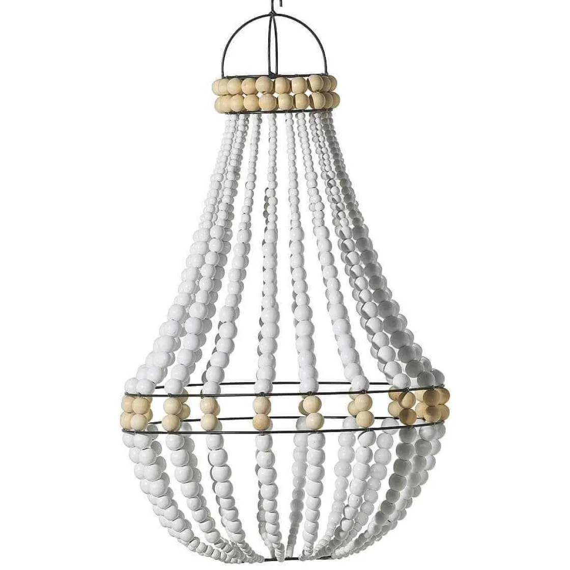 DecoWoerner Decoración Temática|Decoración De Verano>Araña De Luces De Canasto "Shabby Chic"