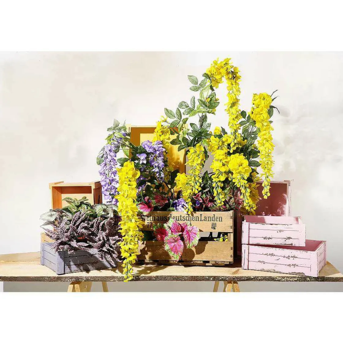 DecoWoerner Plantas Verdes|Hojas>Arbusto De Begonia Artificial , 30 Cm