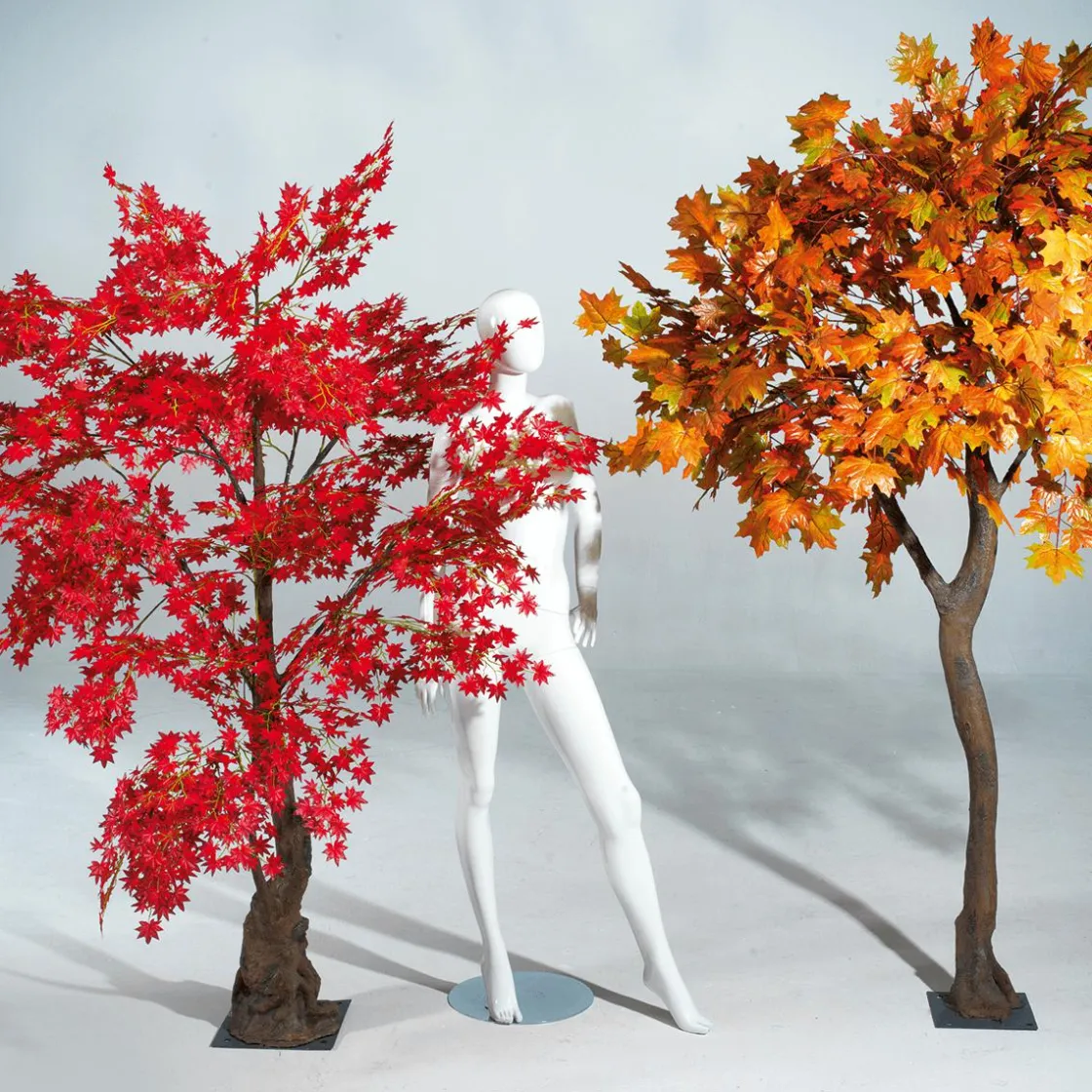 DecoWoerner Decoración De Otoño|Árboles Artificiales>Arce Artificial árbol De Otoño, 240 Cm