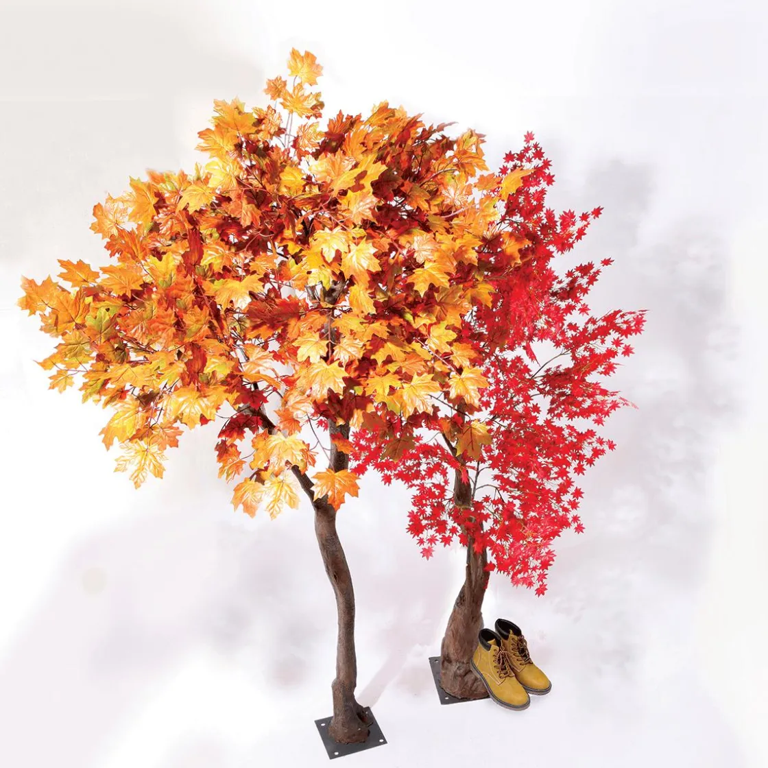 DecoWoerner Decoración De Otoño|Árboles Artificiales>Arce Artificial árbol De Otoño -amarillo, 270 Cm