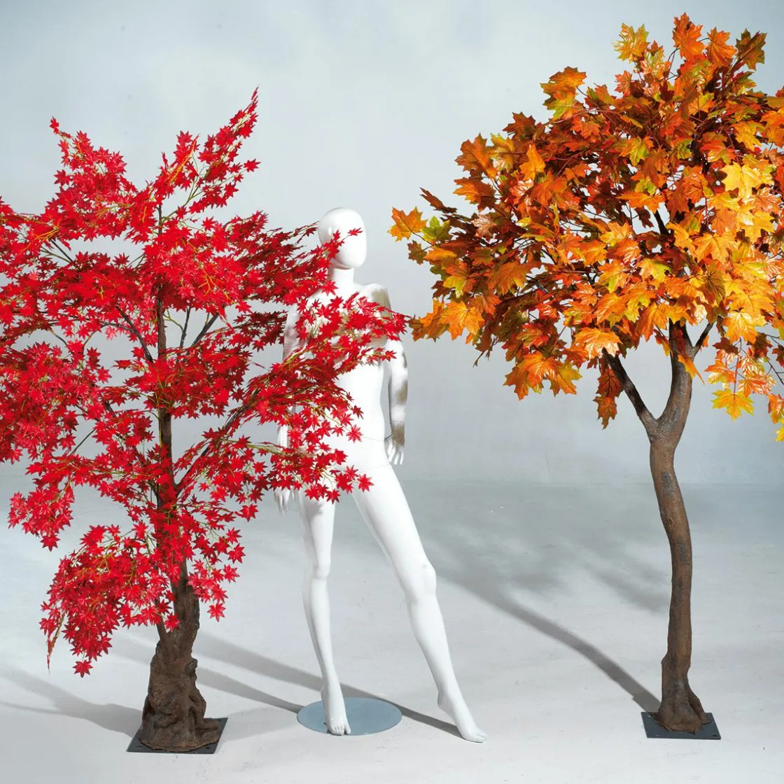 DecoWoerner Decoración De Otoño|Árboles Artificiales>Arce Artificial árbol De Otoño -amarillo, 270 Cm