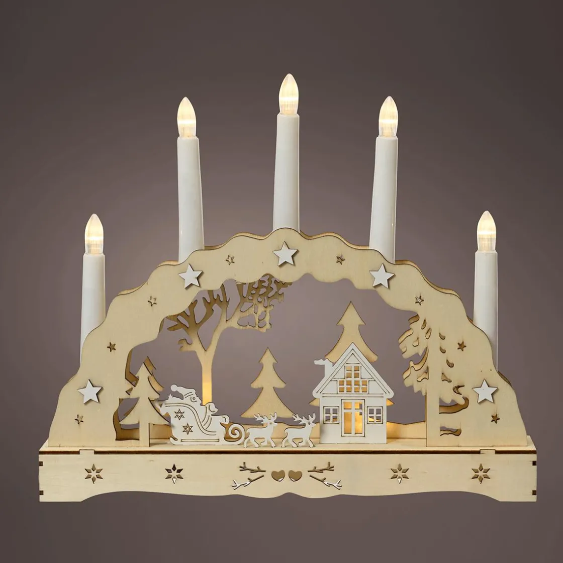 DecoWoerner Figuras De Navidad|Luces De Navidad>Arco De Velas LED 33 Cm