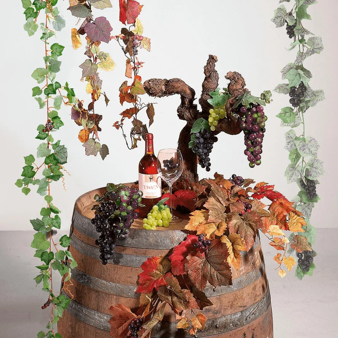 DecoWoerner Decoración De Otoño>Barril De Vino Auténtico
