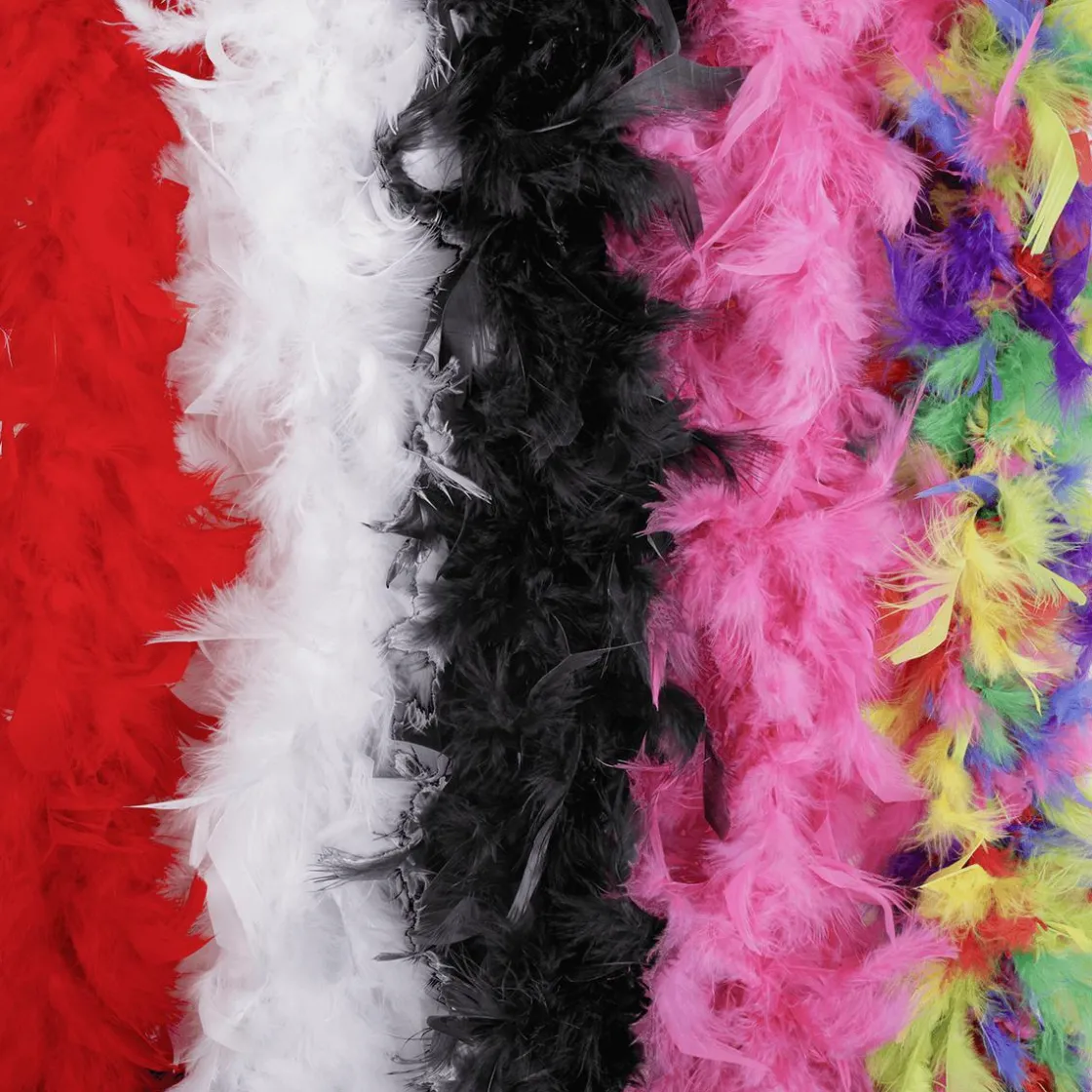 DecoWoerner Decoración Temática>Boa De Plumas, Blanca, 180 Cm