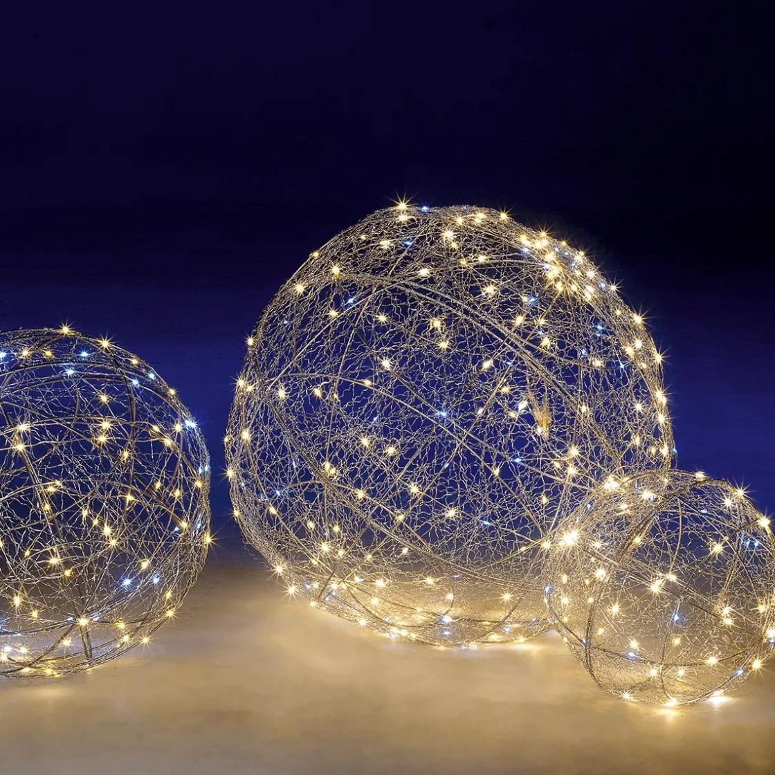 DecoWoerner Luz Decorativa|Luces De Navidad>Bola Con Iluminación LED Caliente Intermitente, 30 Cm