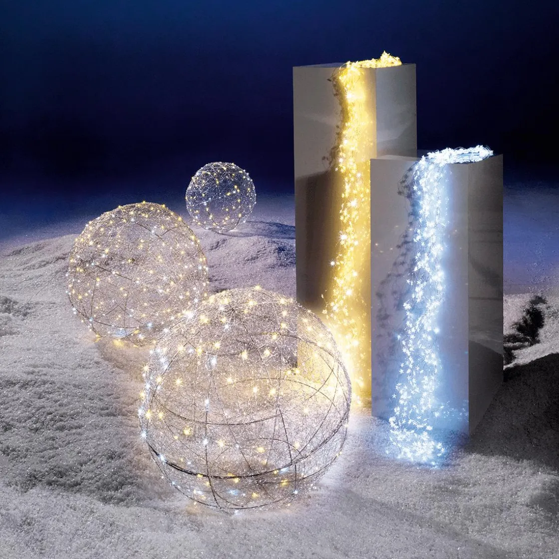 DecoWoerner Luz Decorativa|Luces De Navidad>Bola Con Iluminación LED Caliente Intermitente, 45 Cm