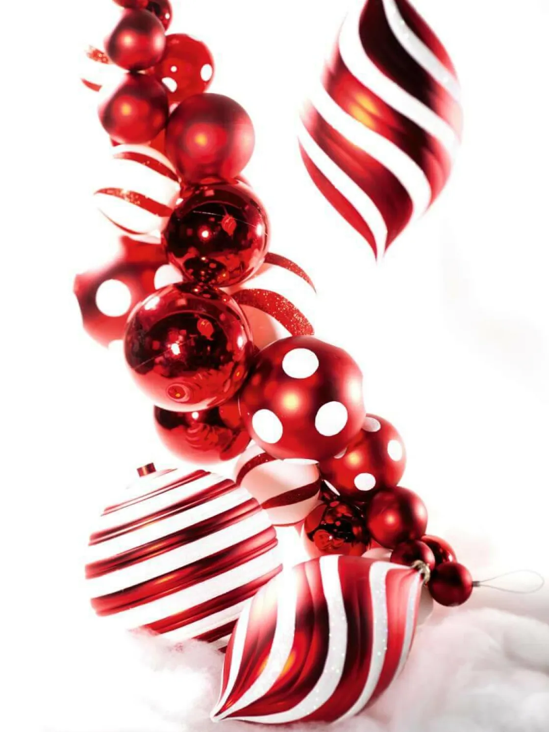 DecoWoerner Bolas De Navidad>Bola De Navidad, 20 Cm Con Rayas