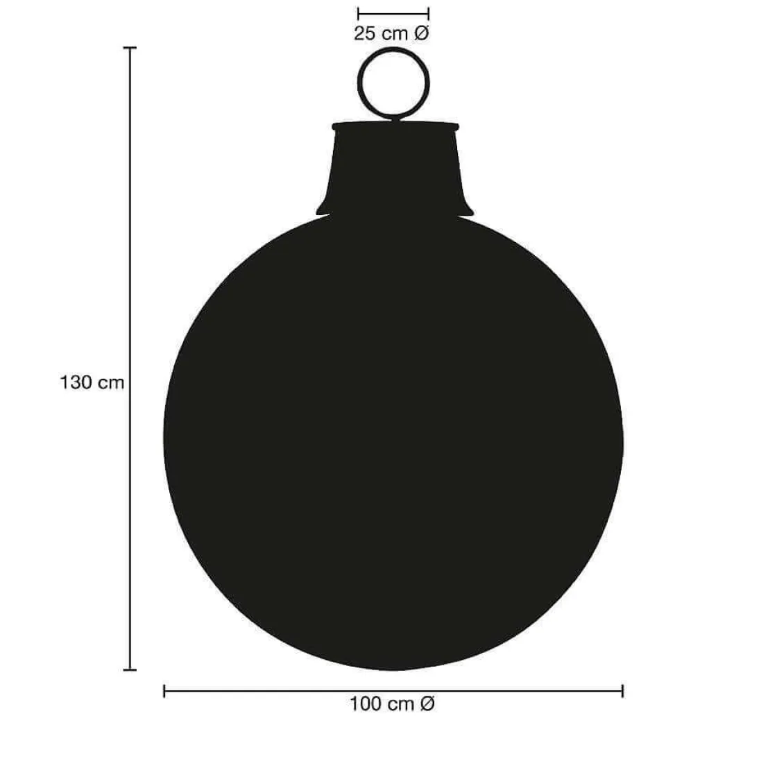 DecoWoerner Decoración Navideña Xxl>Bola De Navidad, Color , Ø 100 Cm