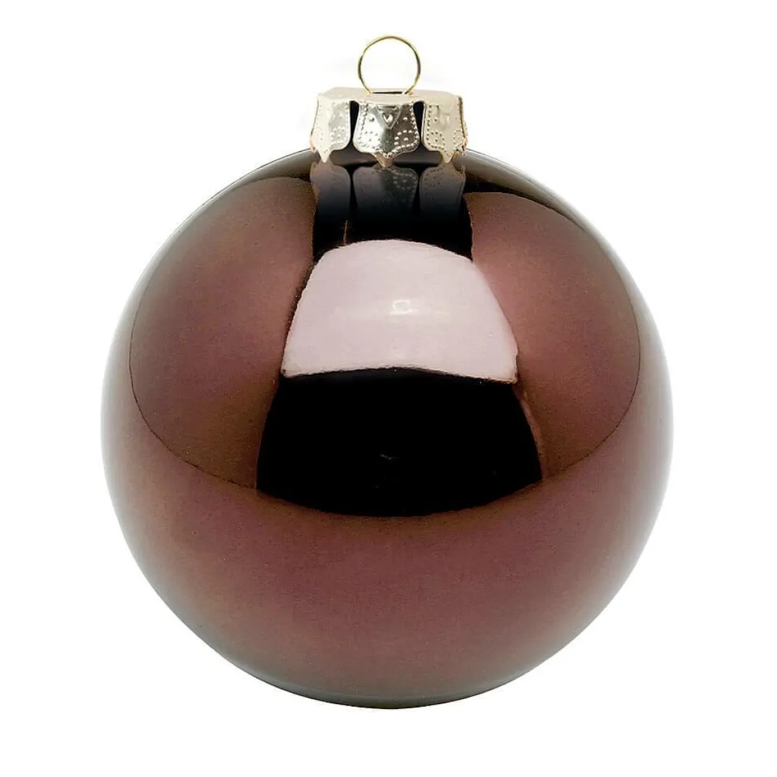 DecoWoerner Bolas De Navidad>Bola De Navidad Sin Costuras De Plástico, Color Oscuro Ø 8 Cm