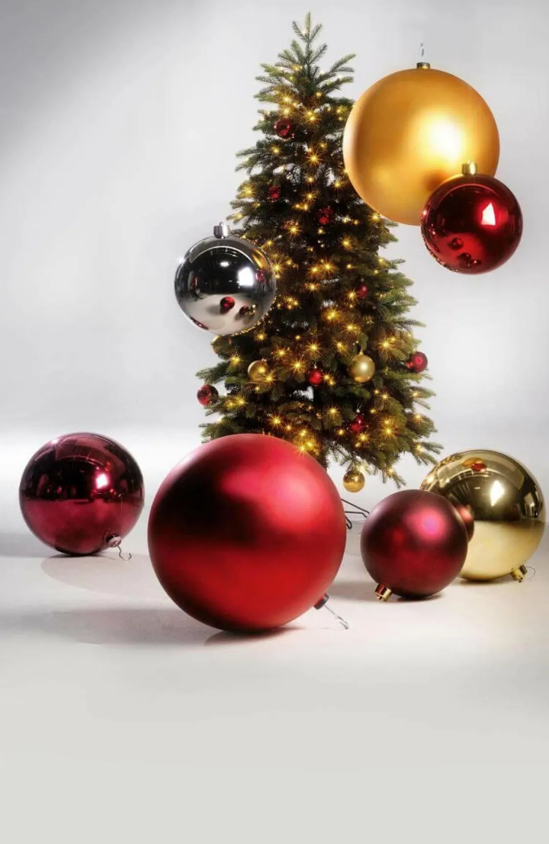 DecoWoerner Decoración Navideña Xxl|Bolas De Navidad>Bola De Navidad XXL Brillante, 50 Cm