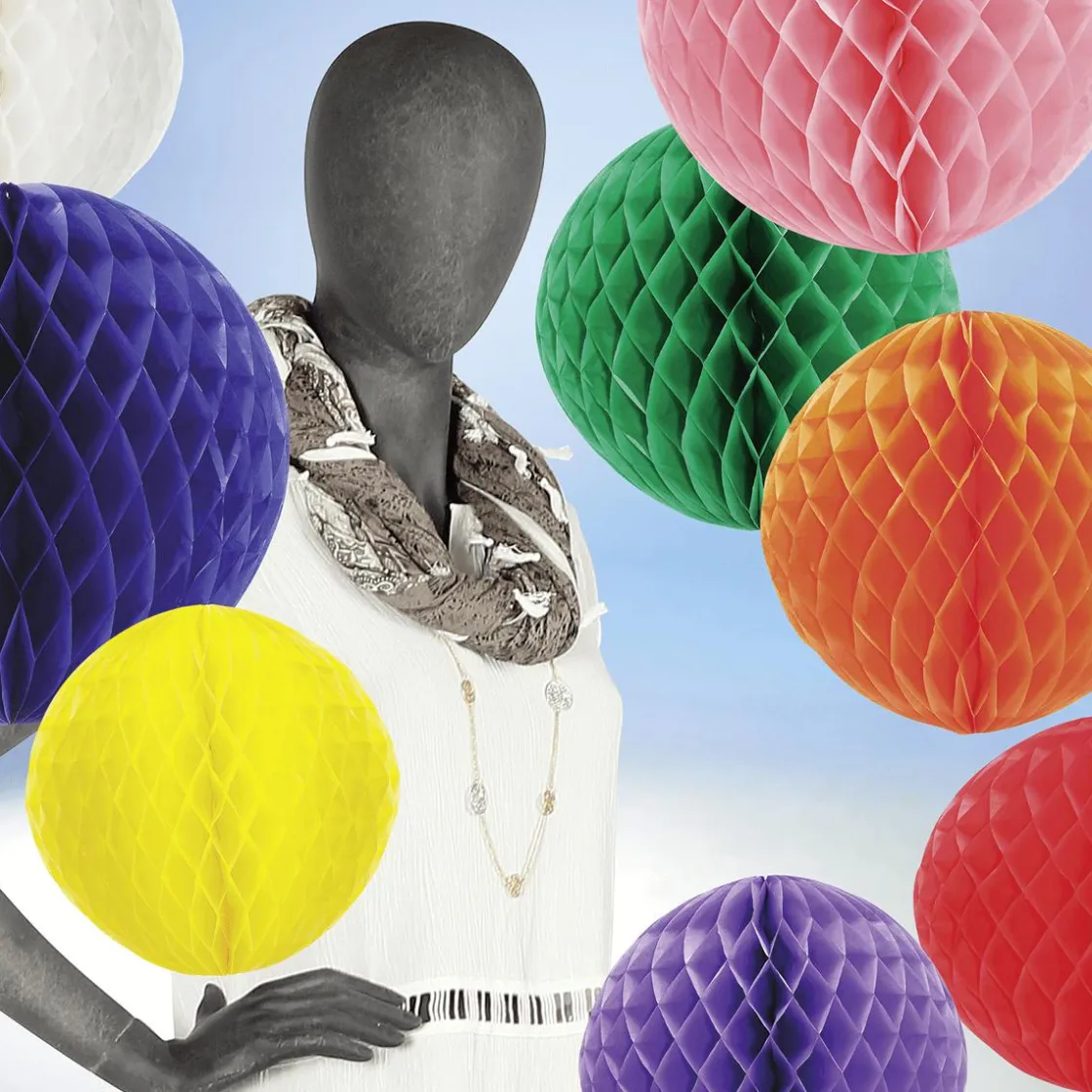 DecoWoerner Decoración Temática>Bola De Nido De Abeja , Ignífuga, B1 40 Cm Ø