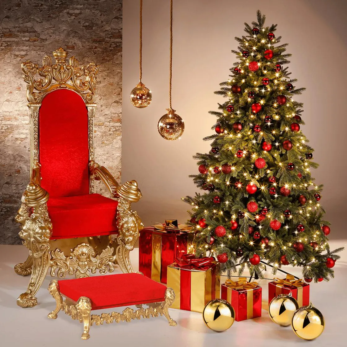DecoWoerner Luces De Navidad>Bola Micro LED Con Batería, Ø 20 Cm