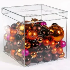 DecoWoerner Bolas De Navidad>Bolas De Navidad De Plástico Brillante, 6 Cm Ø - 24 Piezas