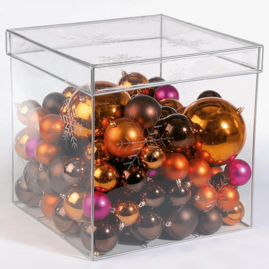DecoWoerner Bolas De Navidad>Bolas De Navidad De Plástico Brillante Color Turrón, 6 Cm Ø - 24 Piezas