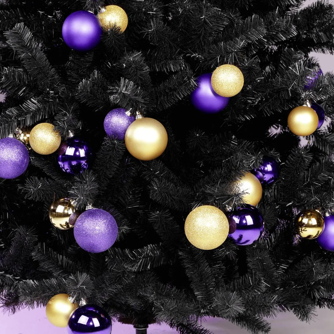 DecoWoerner Bolas De Navidad>Bolas De Navidad De Plástico Con Purpurina, 6 Cm Ø - 6 Piezas