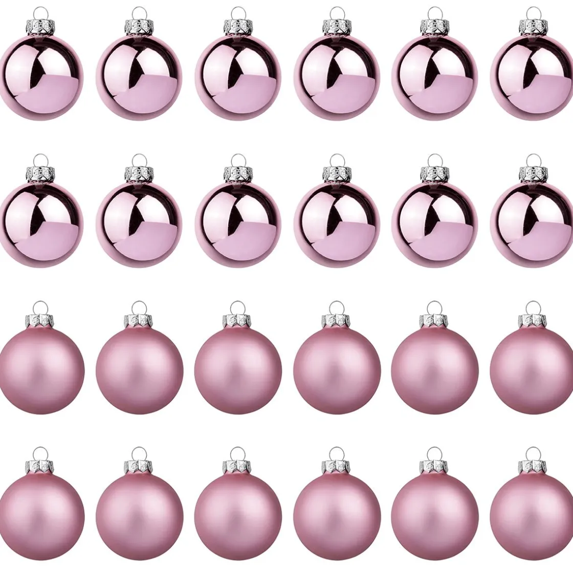 DecoWoerner Bolas De Navidad>Bolas De Navidad De Polvo En Vidrio 6 Cm Ø - 24 Piezas