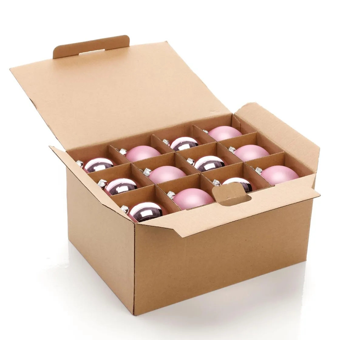 DecoWoerner Bolas De Navidad>Bolas De Navidad De Polvo En Vidrio 6 Cm Ø - 24 Piezas
