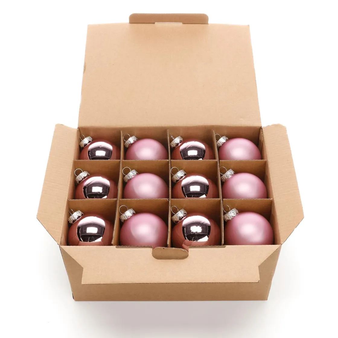 DecoWoerner Bolas De Navidad>Bolas De Navidad De Polvo En Vidrio 6 Cm Ø - 24 Piezas