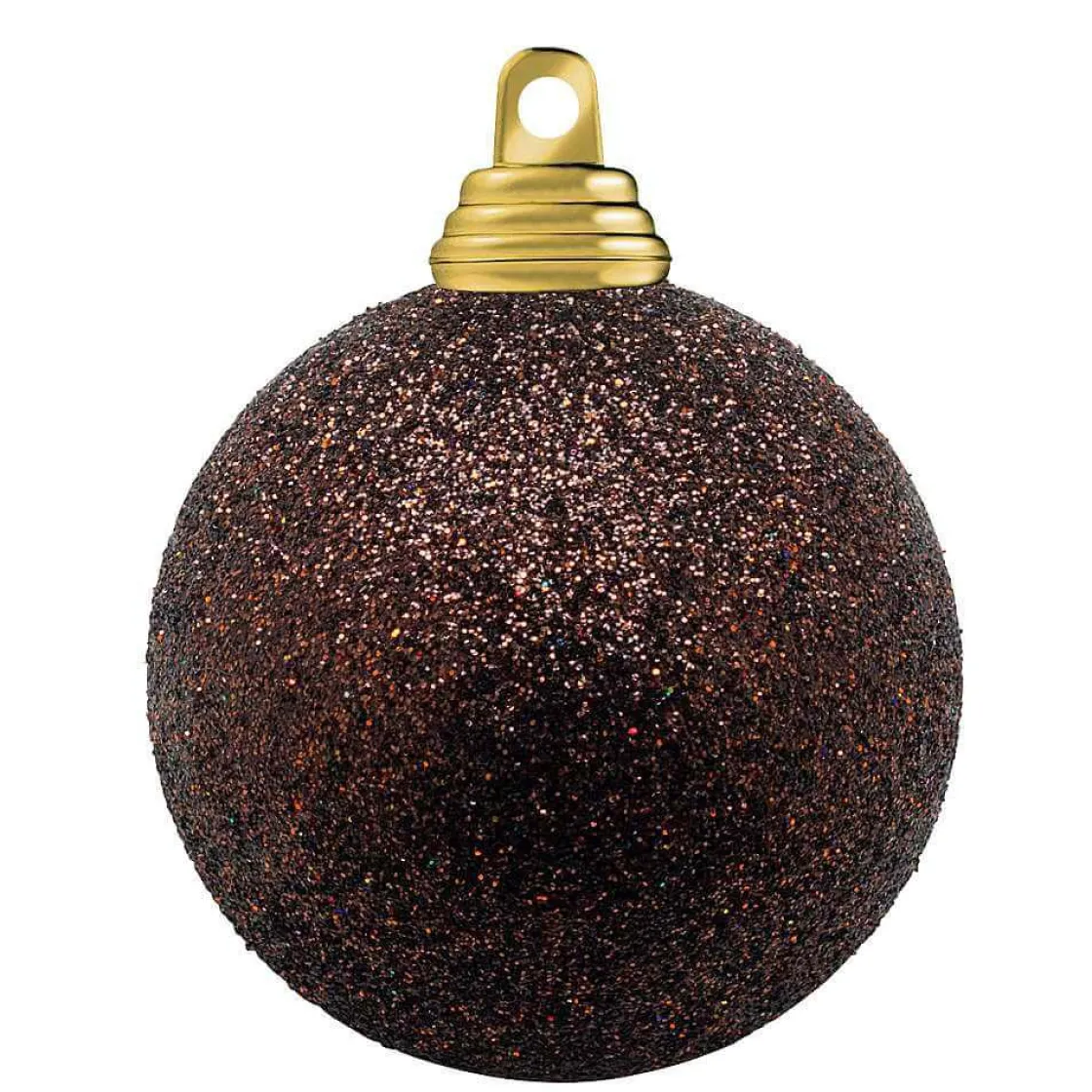 DecoWoerner Bolas De Navidad>Bolas De Navidad De Purpurina En Plástico Chocolate, 6 Cm Ø - 6 Piezas
