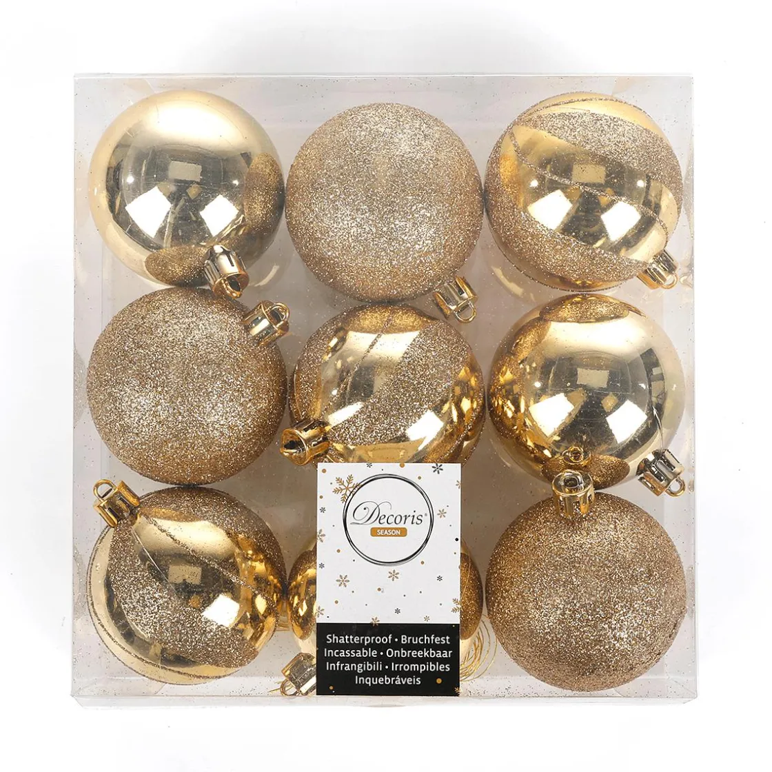 DecoWoerner Bolas De Navidad>Bolas De Navidad Irrompibles De Plástico, 6 Cm Ø - 9 Piezas