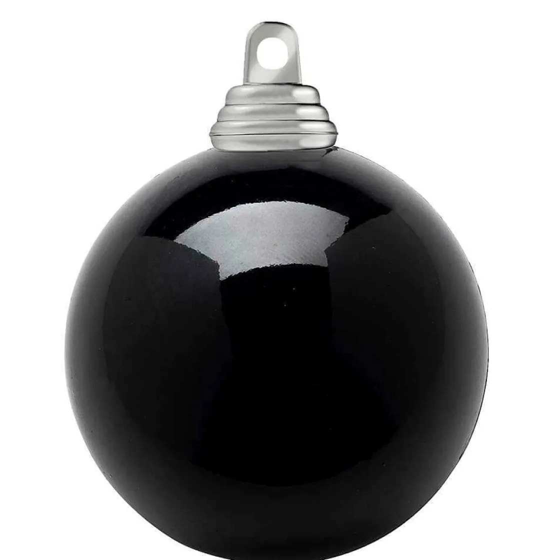 DecoWoerner Bolas De Navidad>Bolas De Navidad Negras Y Brillantes De Plástico Ignífugo De 6 Cm De Diámetro - 24 Unidades.