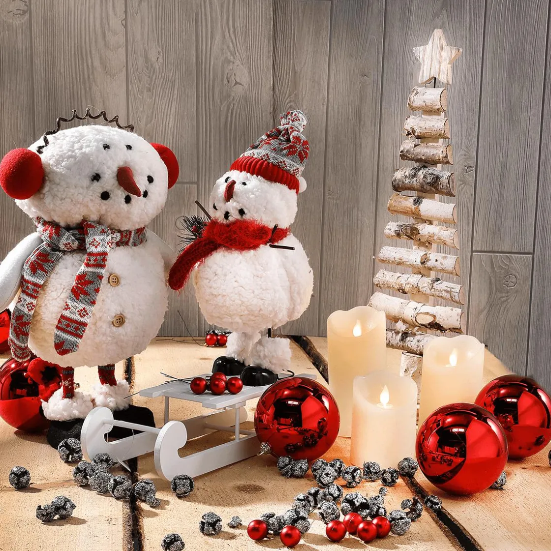 DecoWoerner Bolas De Navidad>Bolas De Navidad Rojas Y Brillantes De Plástico Ignífugo 6 Cm Ø - 24 Piezas