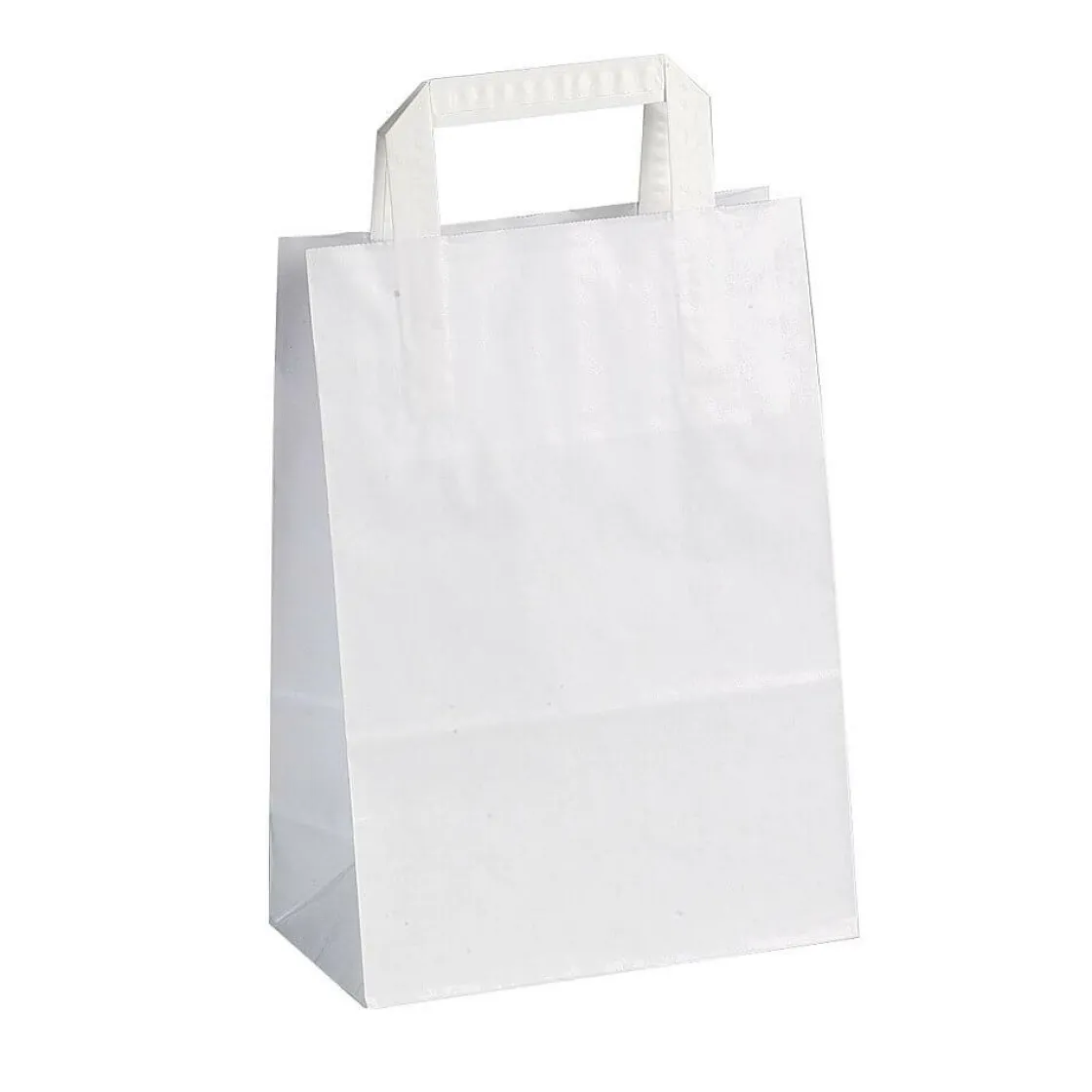 DecoWoerner Bolsas De Regalo Y Bolsas Portátiles>Bolsa De Papel, Blanca, Tamaño 1: 20 X 28 + 10 Cm