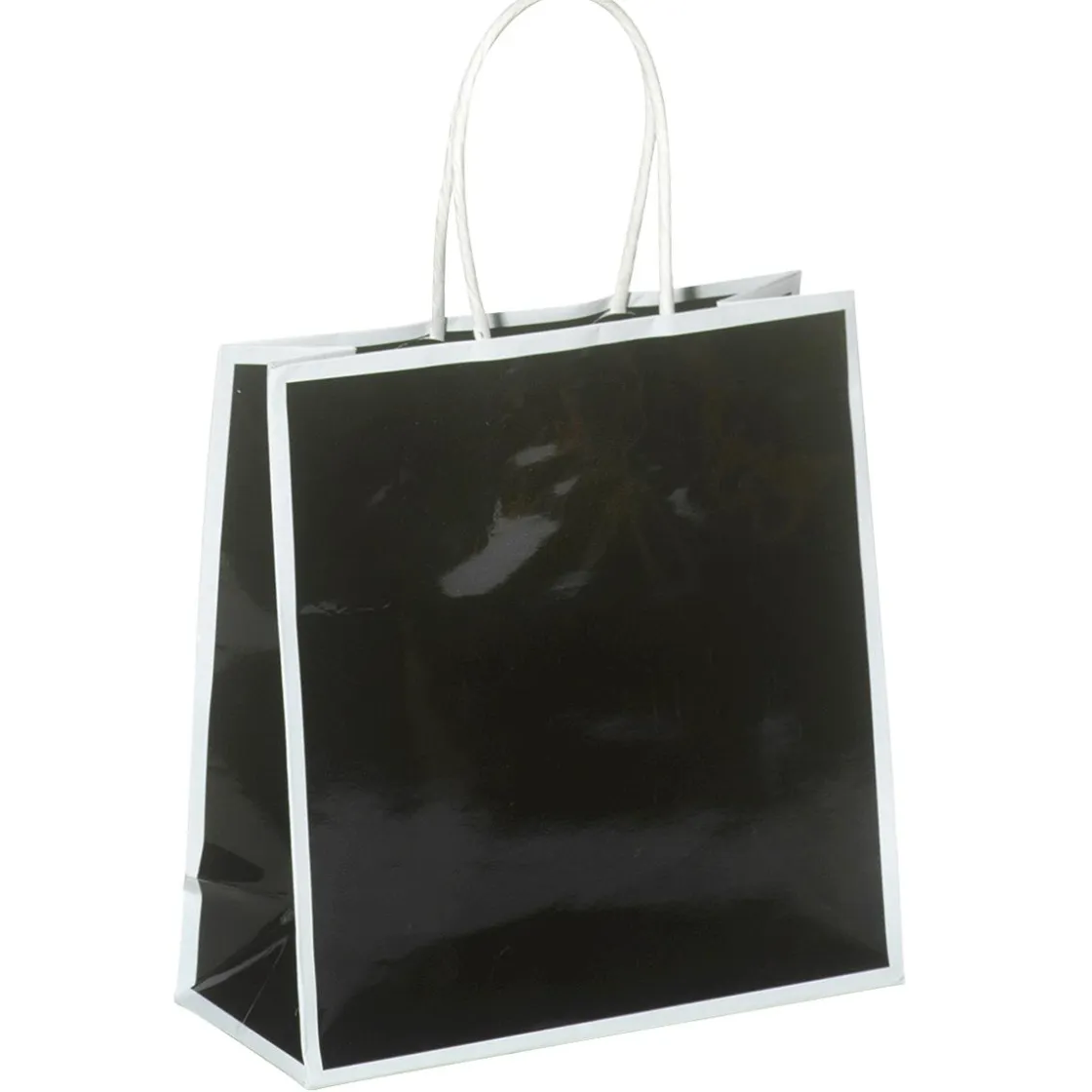 DecoWoerner Bolsas De Regalo Y Bolsas Portátiles>Bolsa De Papel "Coco" Negra 18 X 18 Cm 25 Piezas, 155 Gr/m²