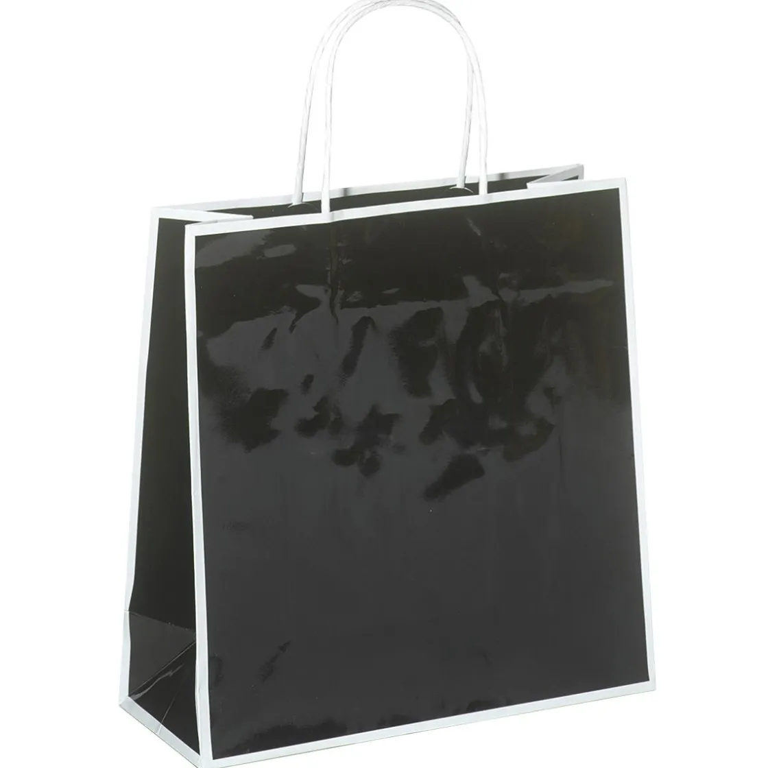 DecoWoerner Bolsas De Regalo Y Bolsas Portátiles>Bolsa De Papel "Coco" Negra 25 X 25 Cm 25 Piezas, 155 Gr/m²