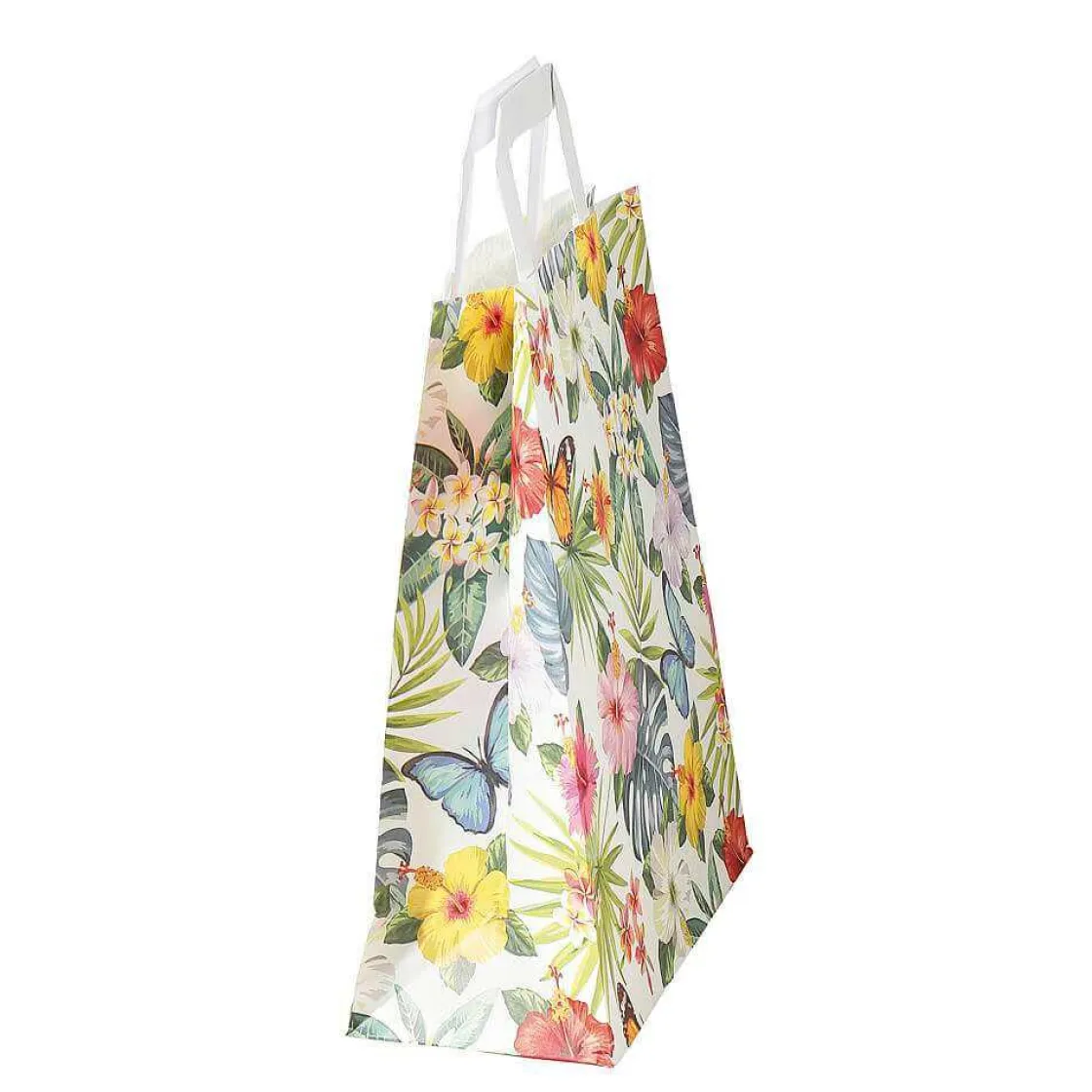 DecoWoerner Bolsas De Regalo Y Bolsas Portátiles>Bolsa De Papel Kraft "Tropical" 35 X 26 X 12 Cm