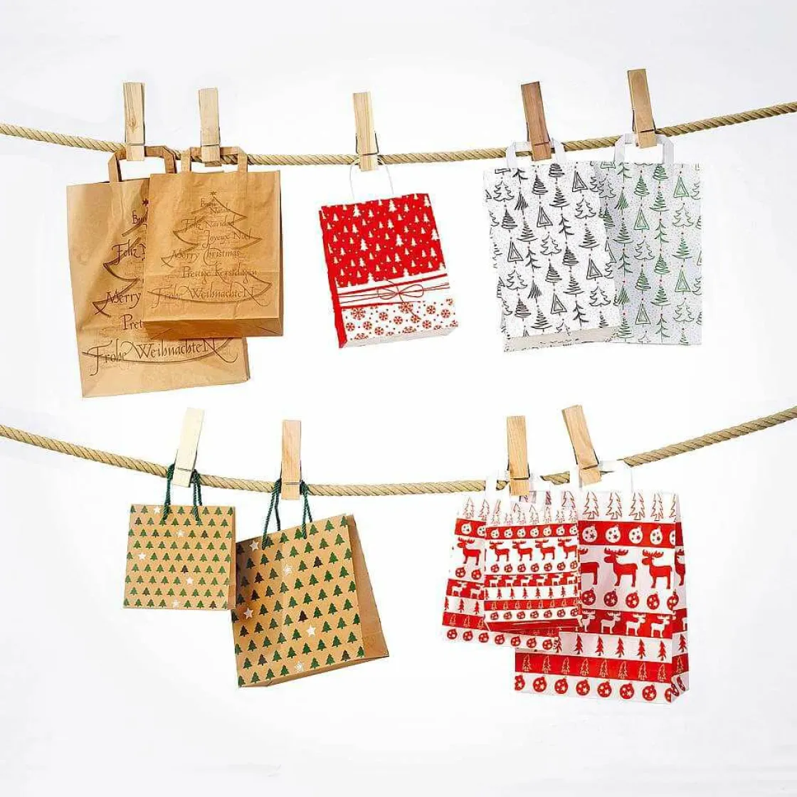 DecoWoerner Bolsas De Regalo Y Bolsas Portátiles>Bolsa De Papel "Noruega" 28 X 22 Cm