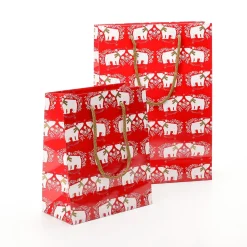 DecoWoerner Bolsas De Regalo Y Bolsas Portátiles>Bolsa De Regalo De Oso Polar Juego De 12 33,5 X 24 X 10 Cm, 150 Gr/m²