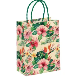 DecoWoerner Bolsas De Regalo Y Bolsas Portátiles>Bolsa De Regalo "Tropic" 18 X 24 X 8 Cm 10pcs.
