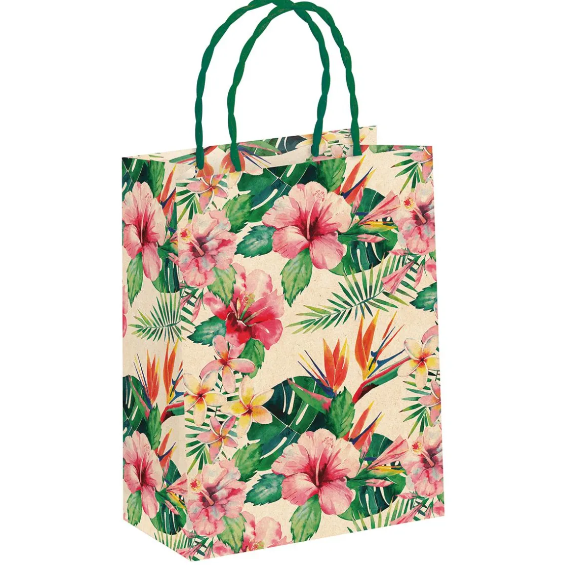 DecoWoerner Bolsas De Regalo Y Bolsas Portátiles>Bolsa De Regalo "Tropic" 18 X 24 X 8 Cm 10pcs.