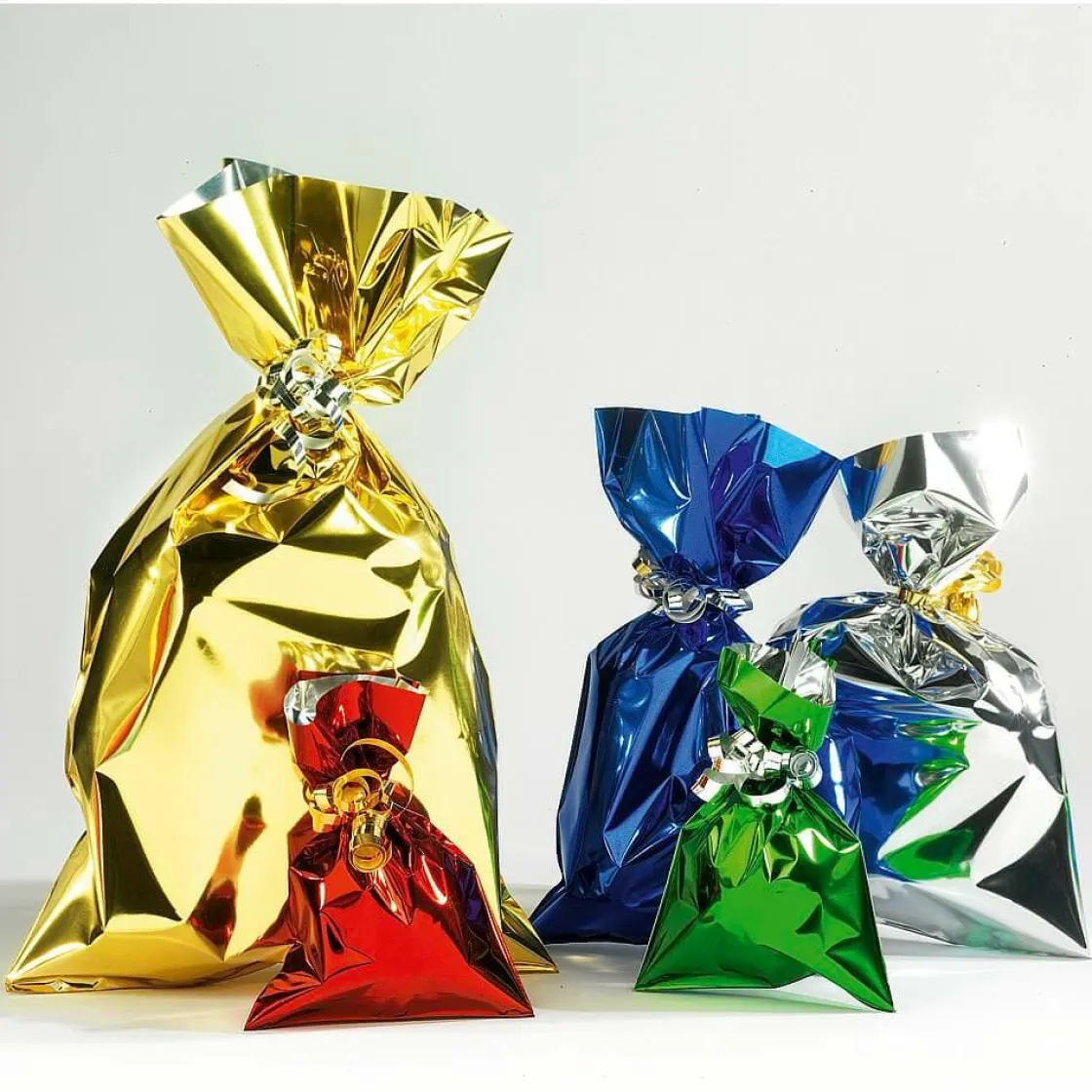DecoWoerner Bolsitas Con Cordón>Bolsa De Regalos, Brillante, Color Dorado, 20 X 35 Cm