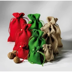 DecoWoerner Bolsitas Con Cordón>Bolsita De Yute, 18 Cm,