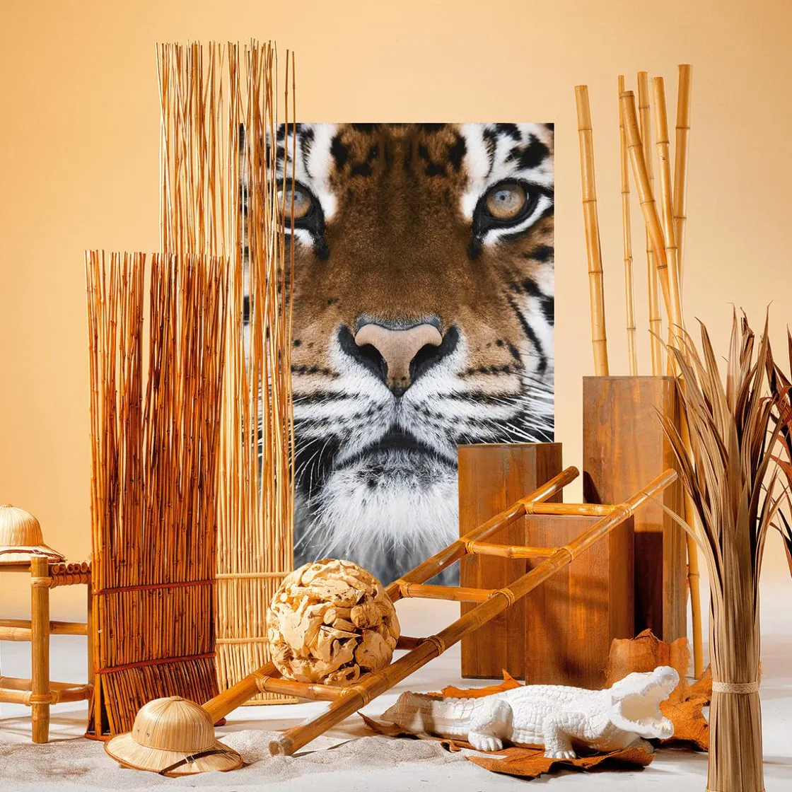 DecoWoerner Decoración Natural|Decoración Temática>Cañas De Bambú Natural, 3 Piezas