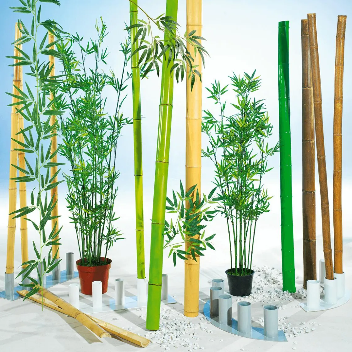 DecoWoerner Decoración Natural|Decoración Temática>Cañas De Bambú Natural, 3 Piezas